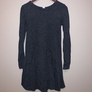 Old Navy Long Sleeve Gray Swing Dress